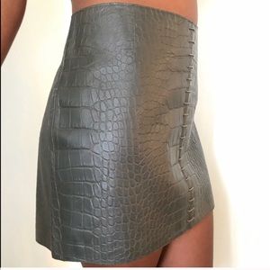 NWT Alexander Wang Crocodile Skirt 8